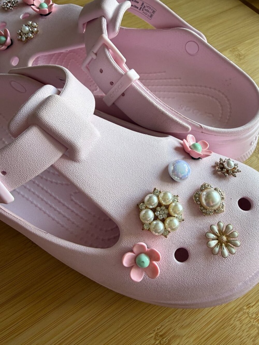 Crocs Classic Mary Jane Clog Ballerina Pink + Free Charms Women's 9 - Picture 3 of 5